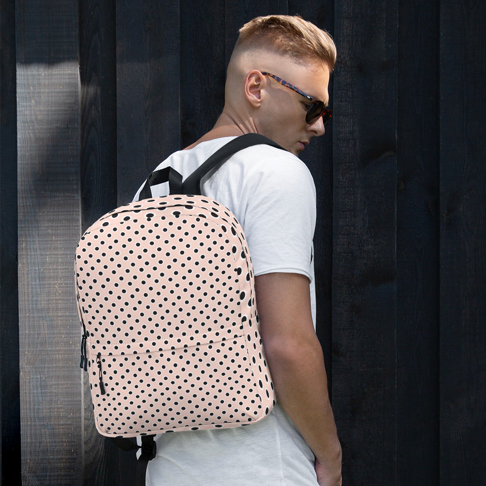 Peach Fuzz Polka Dot Backpack