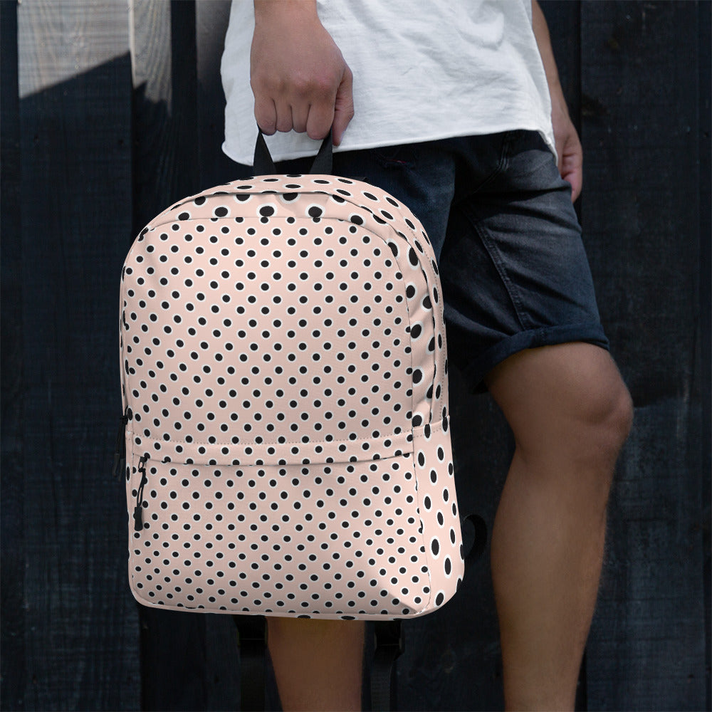 Peach Fuzz Polka Dot Backpack