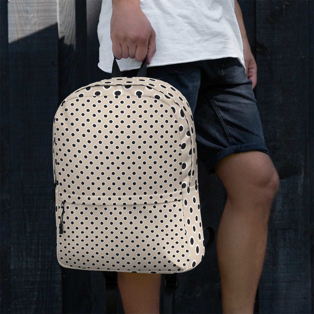 Tan Polka Dot Backpack