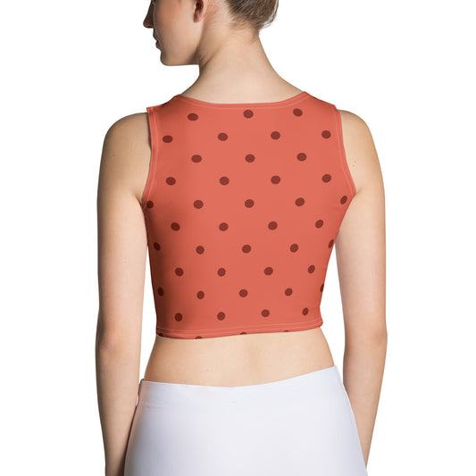 Red on Red Polka Dot Crop Top