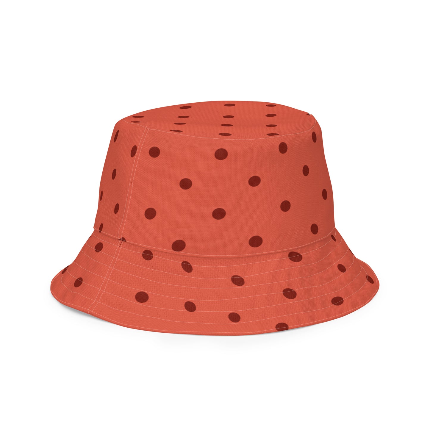 Red on Red Polka Dot Reversible bucket hat