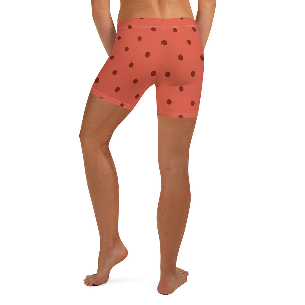 Red on Red Polka Dot Shorts