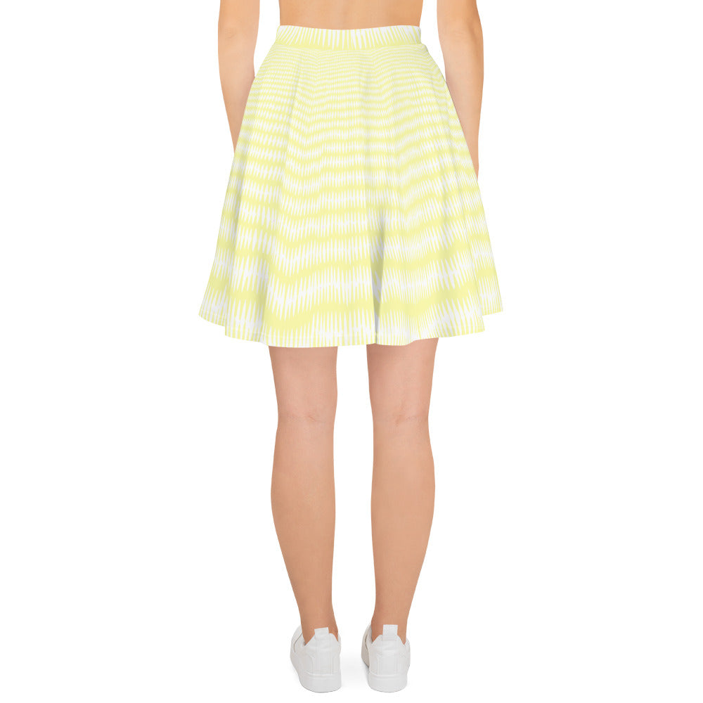 Yellow & White Skater Skirt