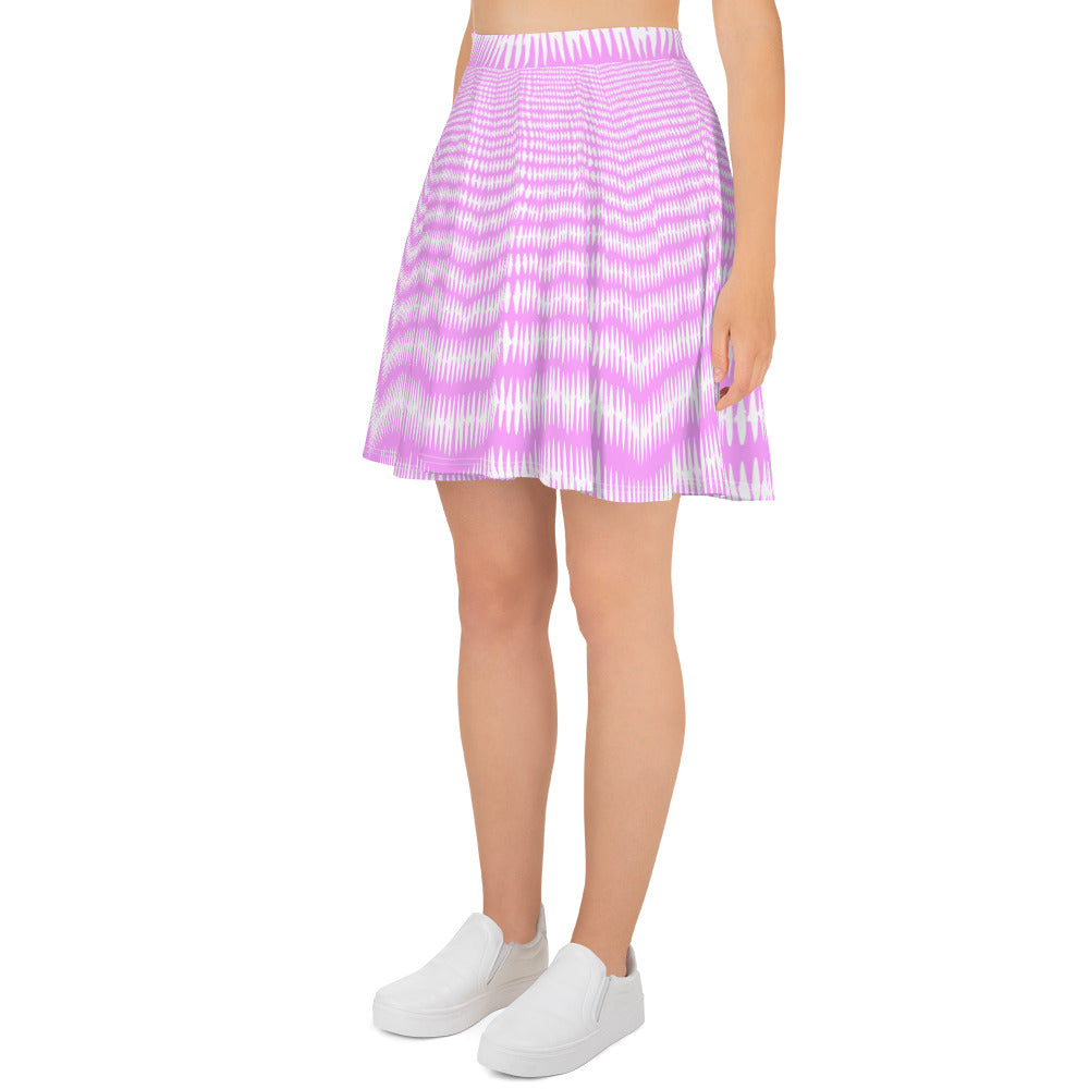 Purple & White Skater Skirt