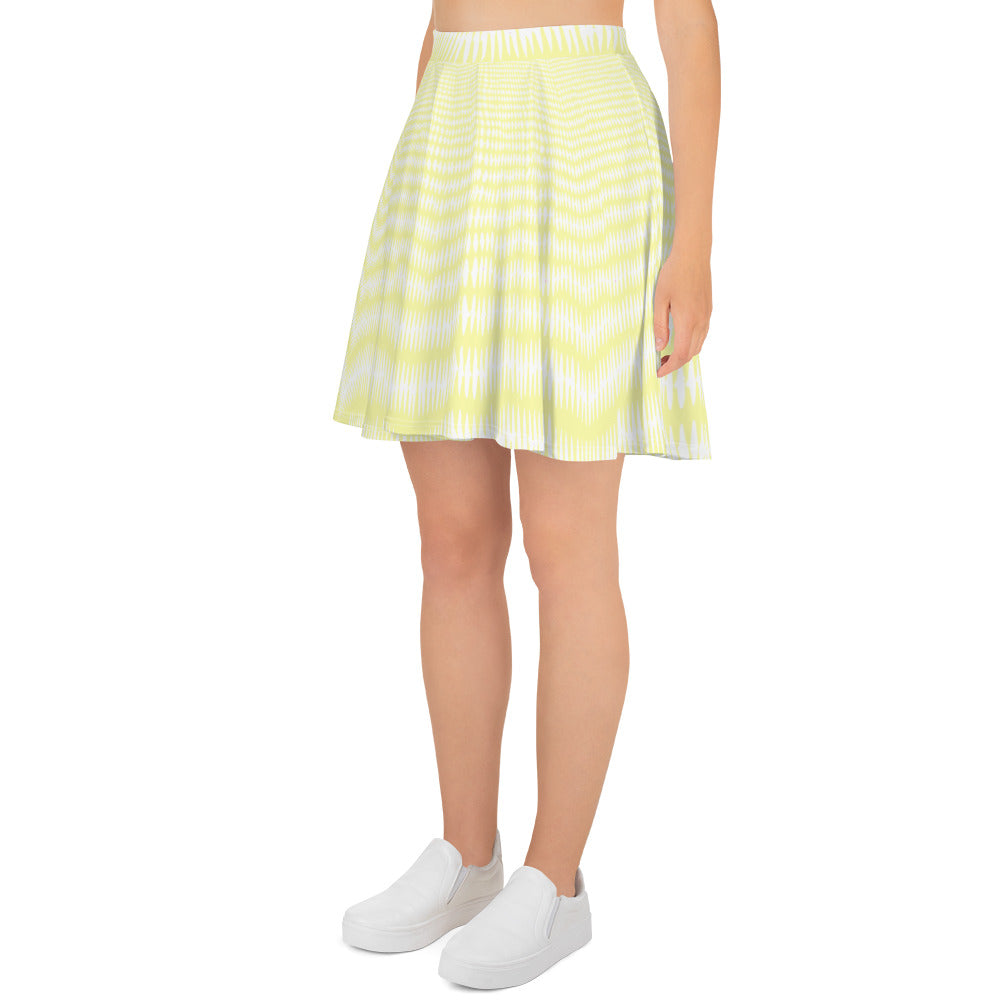 Yellow & White Skater Skirt