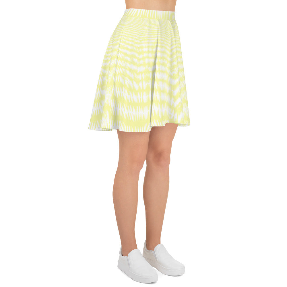 Yellow & White Skater Skirt