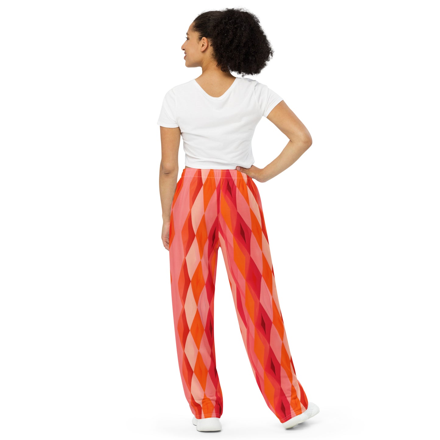 All-over print unisex wide-leg pants