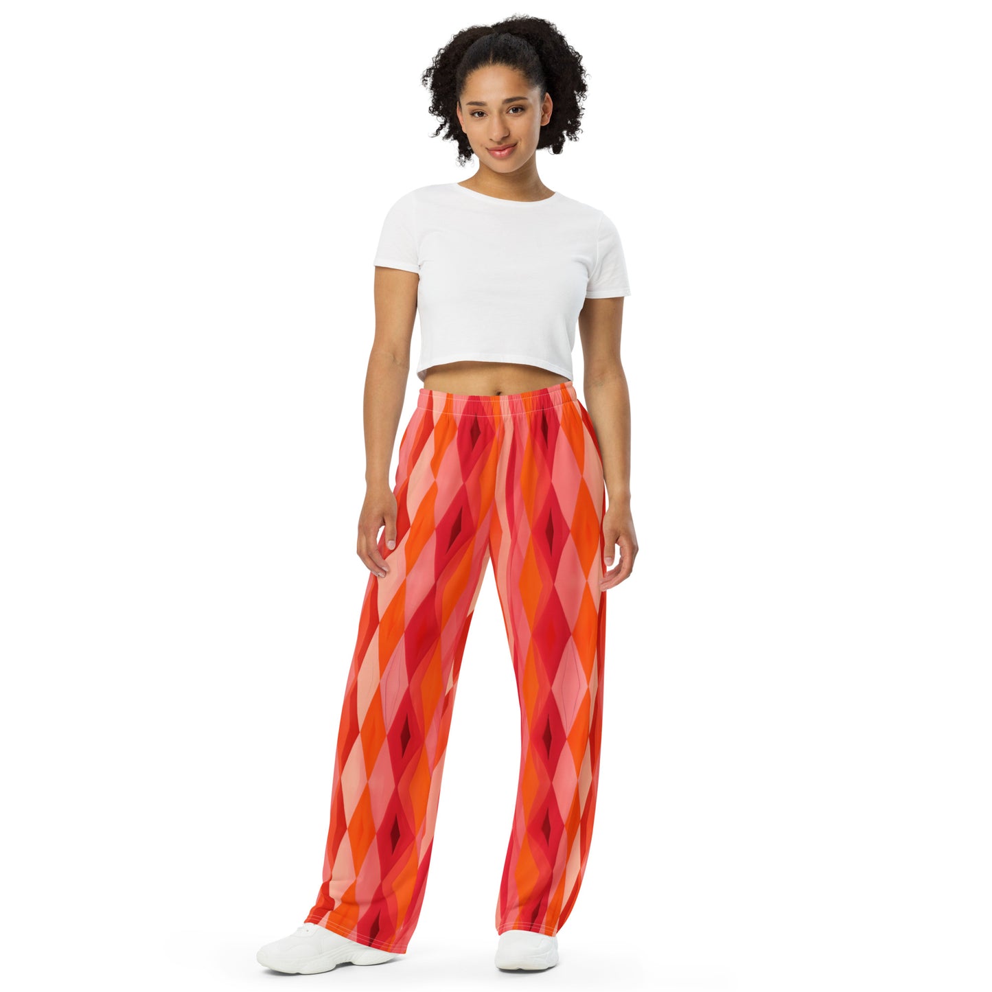 All-over print unisex wide-leg pants