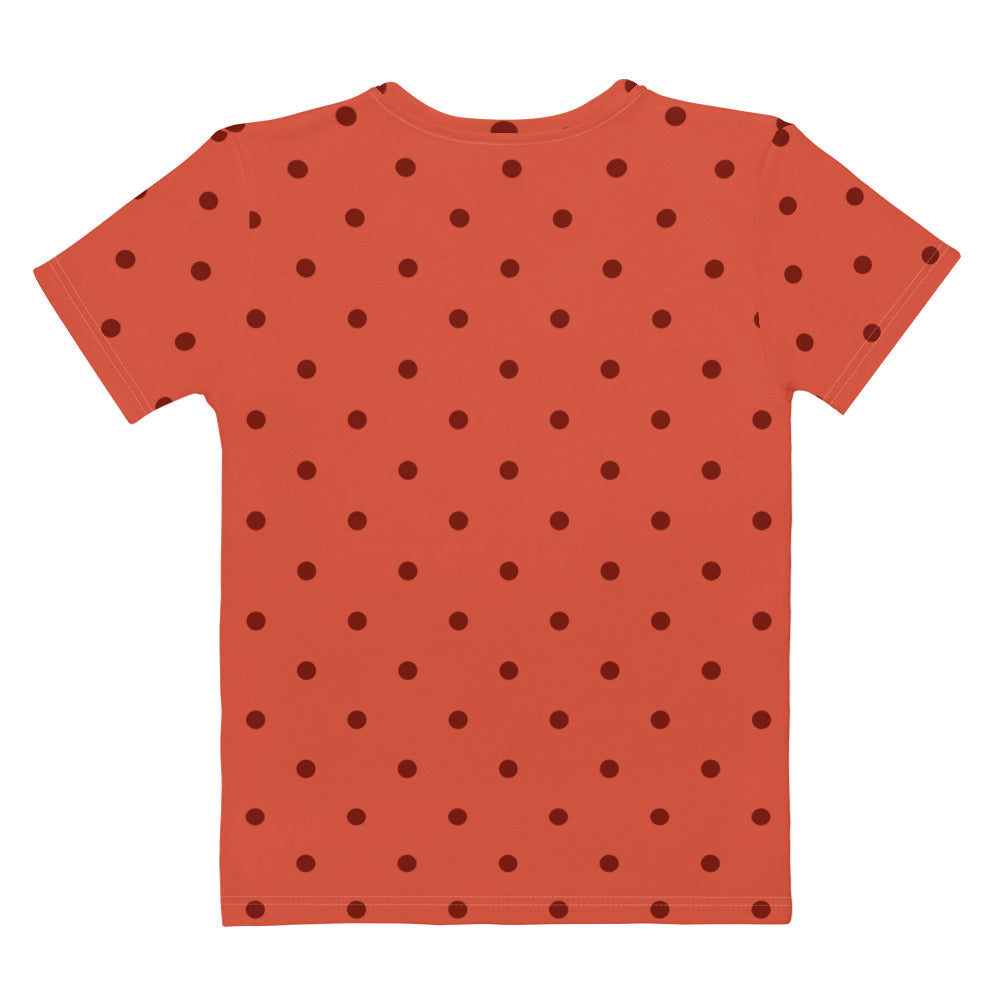 Red on Red Polka Dot Women's T-shirt