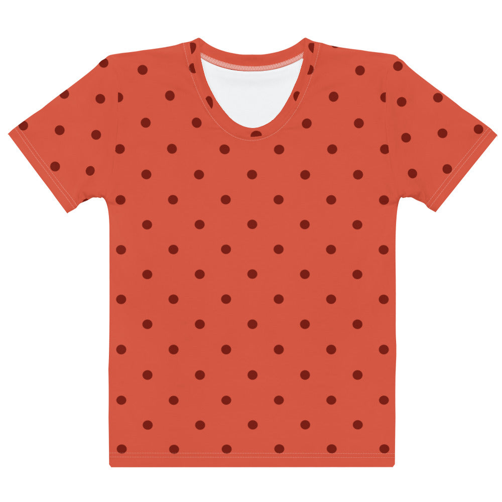 Red on Red Polka Dot Women's T-shirt