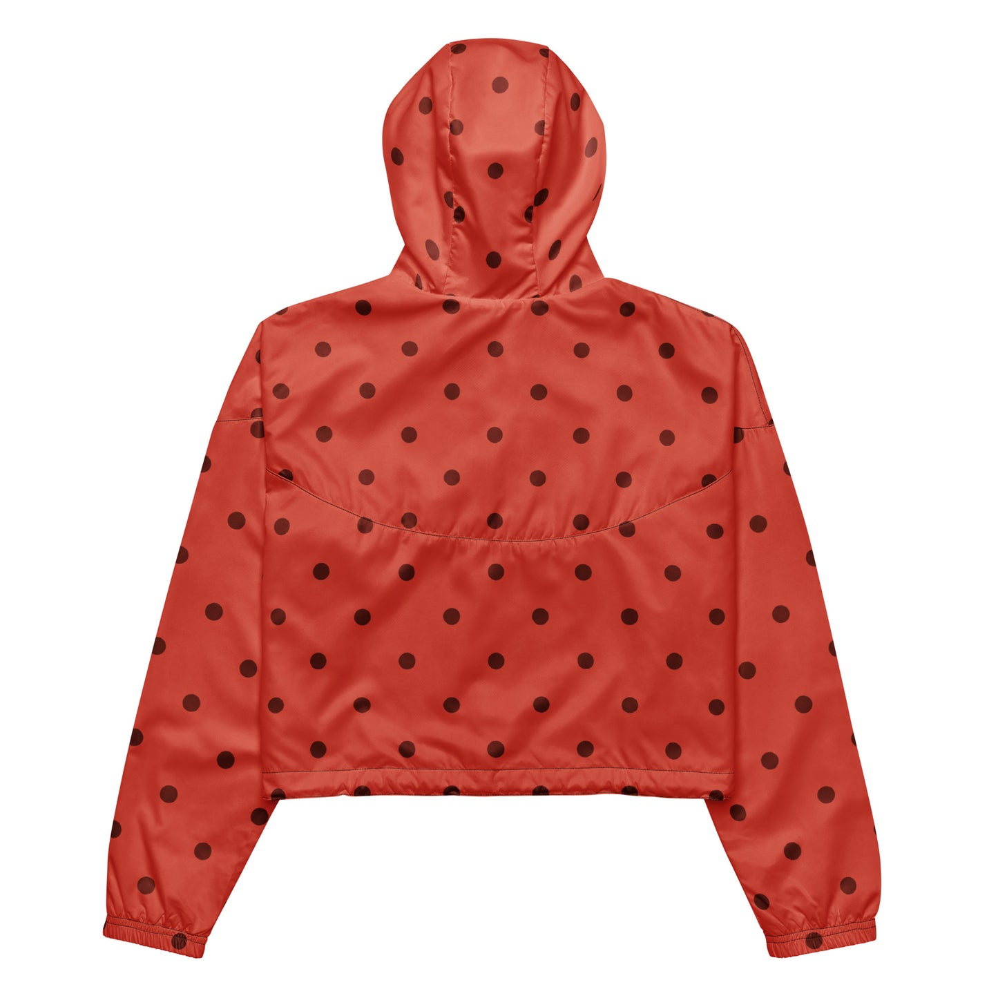 Red on Red Polka Dot Women’s cropped windbreaker